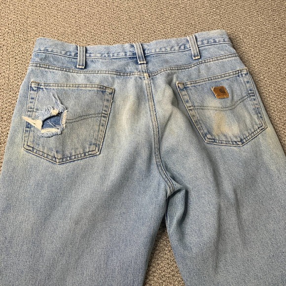 Carhartt Mens‎ Jeans Size 36X32 Blue Medium Wash Denim Traditional Fit Straight - Picture 5 of 13